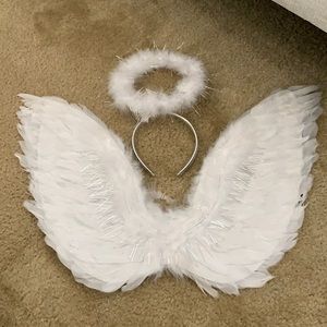 Kids angel wings and halo